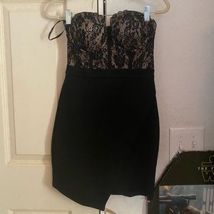 Mini Black Lace Party Dress